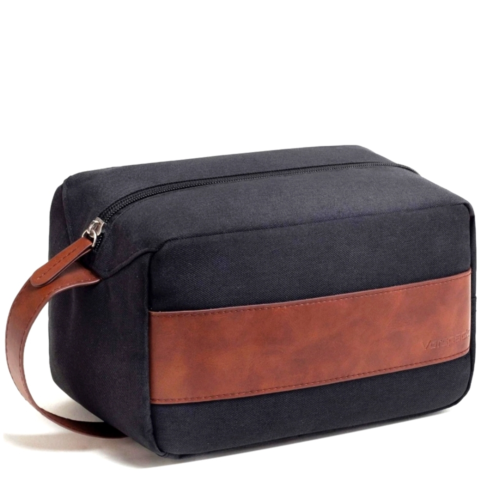 NEW MEN BLACK TOILETRY HYGIENE CARRY BAG- LIGHT WEIGHT TRAVEL BAG